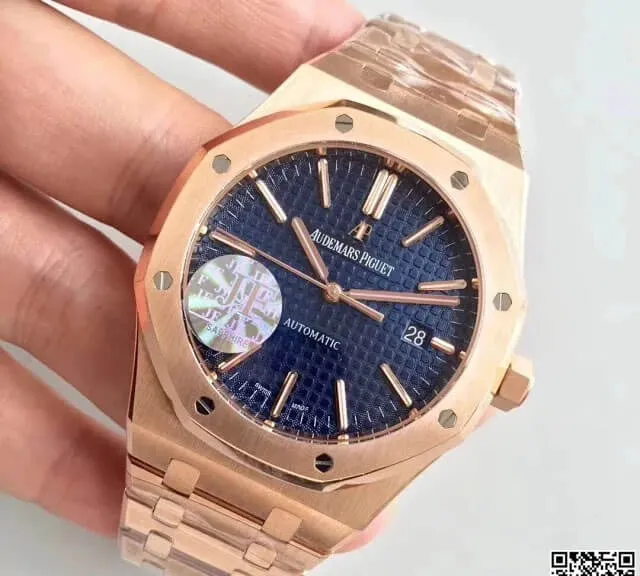Audemars Piguet Royal Oak 15400OR.OO.1220OR.03 JF Factory 1:1 Best Edition Replica Watch Gold Strap